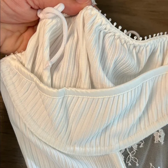 FOR LOVE AND LEMONS DAHLIA WHITE CORSET/BUSTIER LARGE - Picture 6 of 16